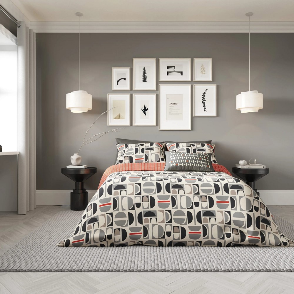 Voss Bedding by Helena Springfield x Simply Scandi in Scarlet Neutrals